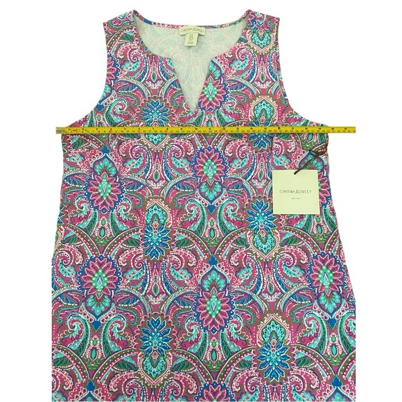 Cynthia Rowley Paisley Print Pink summer Dress Size 12 NWT - Picture 8 of 11